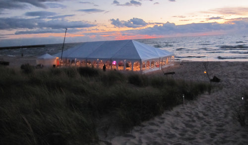 40 ft. Wide JumboTrac White Frame Tent