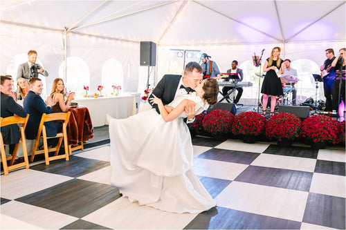 Dance Floor Black and White 3 ft. x 3 ft. section (Indoor)
