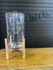 4 Gallon Clear Beverage Holder with Wooden Stand