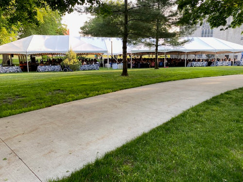 30 ft. Wide JumbotracLite White Frame Tent