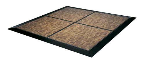 Dance Floor, 4 ft. x 4 ft. Sections with Edging - Cherry Rose