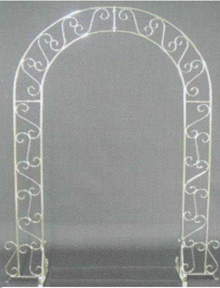 White Arch with Plant Stands