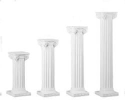 72 in. White Wedding Column