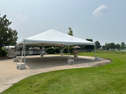 30 ft. Wide JumbotracLite White Frame Tent