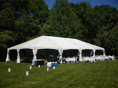 30 ft. Wide JumbotracLite White Frame Tent