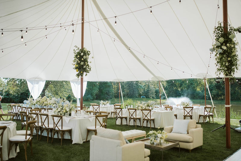 Table set up for Maddie John Wedding by TTVR of Holland, MI