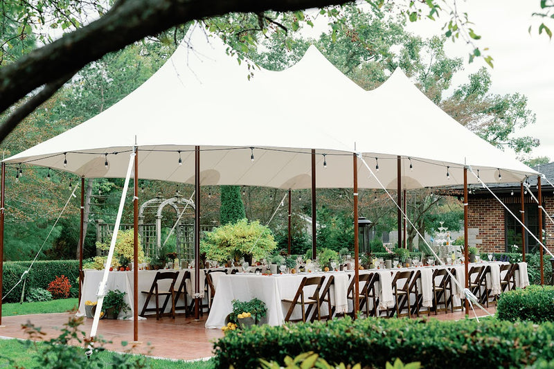 Tent/table set up for Liz & Elliot's engagement party by TTVR Holland, MI