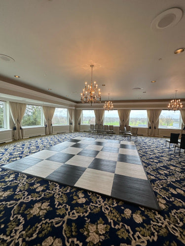 Dance Floor Black and White 3 ft. x 3 ft. section (Indoor)