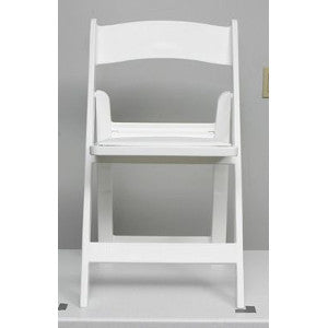 White Resin Chair - Padded